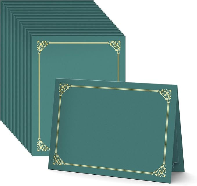 BELLE KR® Green Certificate Holders 8.5 x 11, Documents and Diplomas by BELLEKR