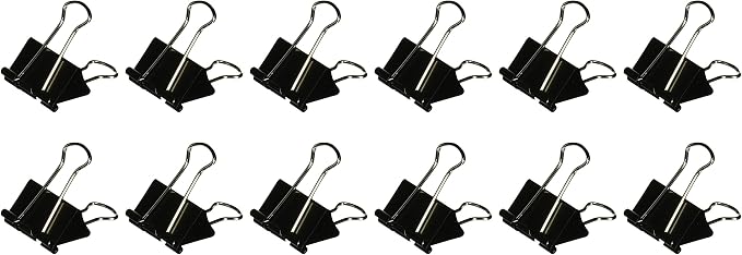 Officemate International Corp. 99050 Binder Clips, 1-1/4-Inch Wide, 5/8-Inch Cap by Officemate