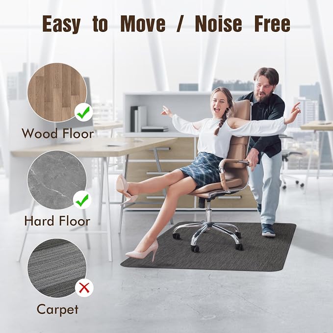 Blvornl Office Chair Mat for Hardwood Floor, 35.4"x 55" Desk Chair Mat for Hard - Image 6