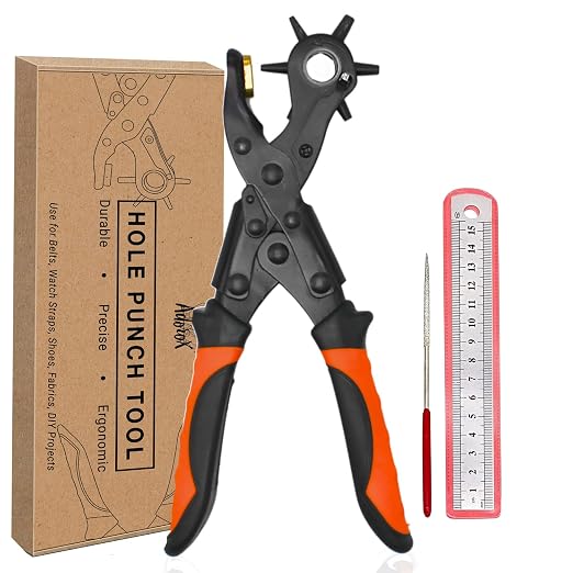 Adorox Heavy Duty Quality & Professional Design Revolving Hole Punch Pliers Kit by ADOROX