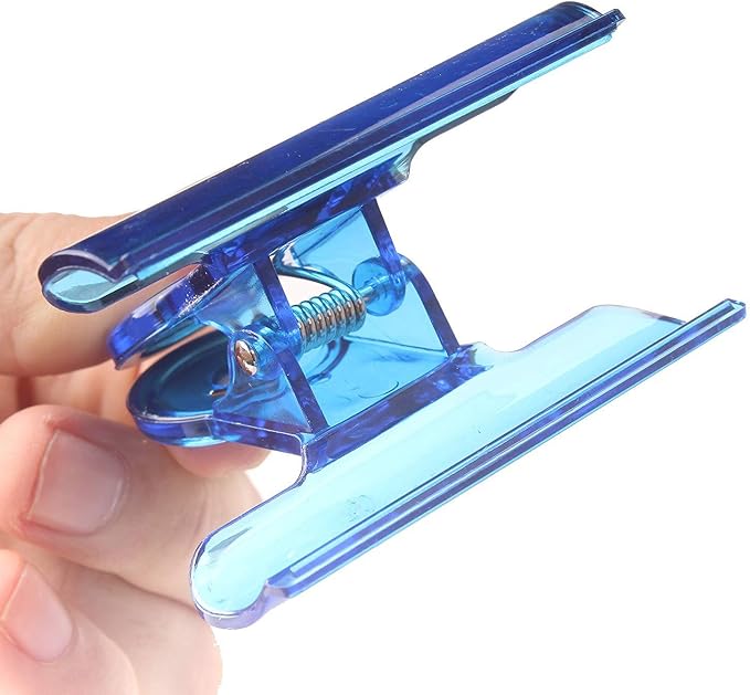 12 Pcs Translucent Plastic Clip Bulldog Binder Paper Clamps - Image 3