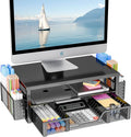 Simple Trending 2-Tier Monitor Stand Riser, Drawer & 2 Pen Holders by SimpleTrending