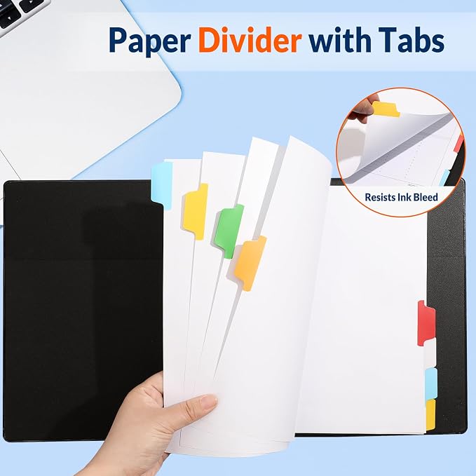 SUNEE Binder Dividers with Colorful Write On & Erase Tabs - Image 6