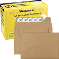 ValBox A4 Photo Envelopes 100 Qty 4 x 6 Brown Kraft Paper Envelopes Self Seal by ValBox