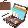 Padfolio Portfolio Binder with Handle, 3-Ring Folder Organizer, Vegan Leather by NATISERAUM