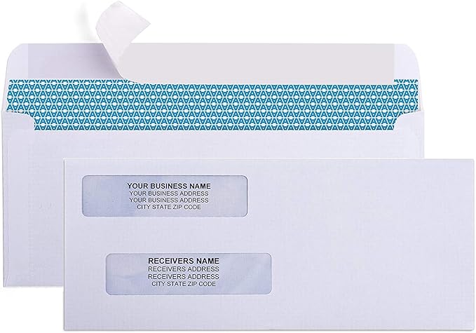 Aimoh #8 Double Window Self Seal Security Envelopes - Image 2