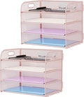 Marbrasse 2 Pack 4 Tier Paper Organizer Letter Tray by Marbrasse