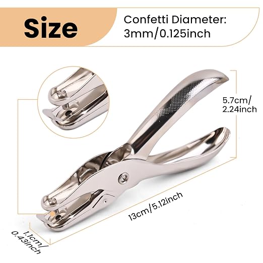 17 Pcs 1/8 Inches Hole Punch Circle Shaped Hole Puncher Single Hole Paper Punch - Image 2