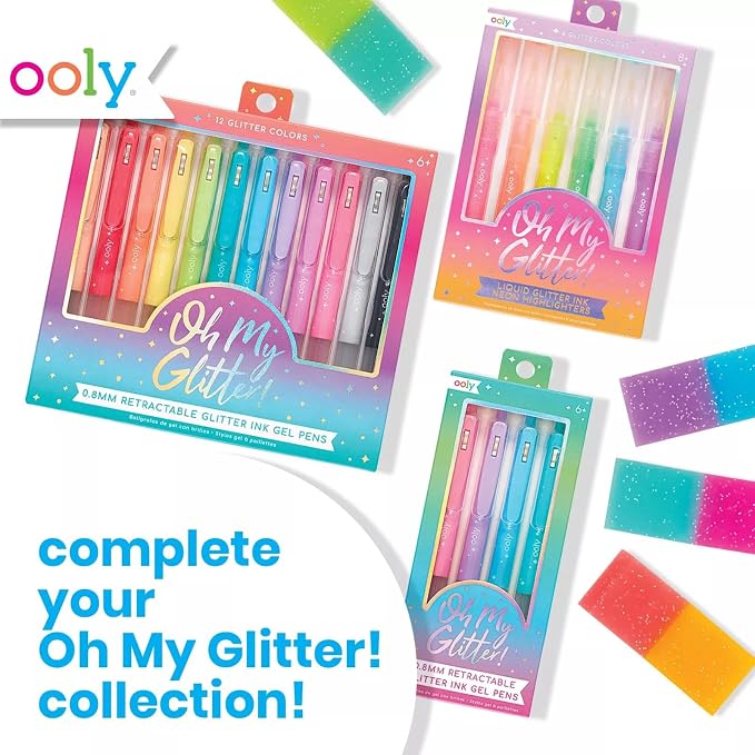 OOLY Oh My Glitter Liquid Glitter Ink Neon Highlighters - Image 5