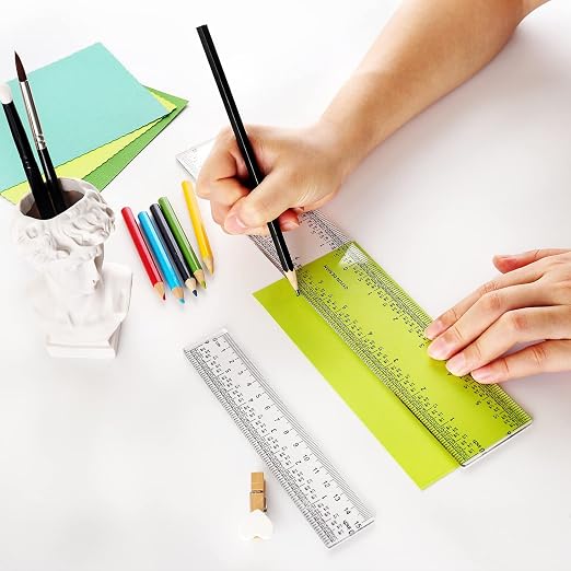 BAOFALI 5PCS 6 Inch Clear Acrylic Ruler - Image 5