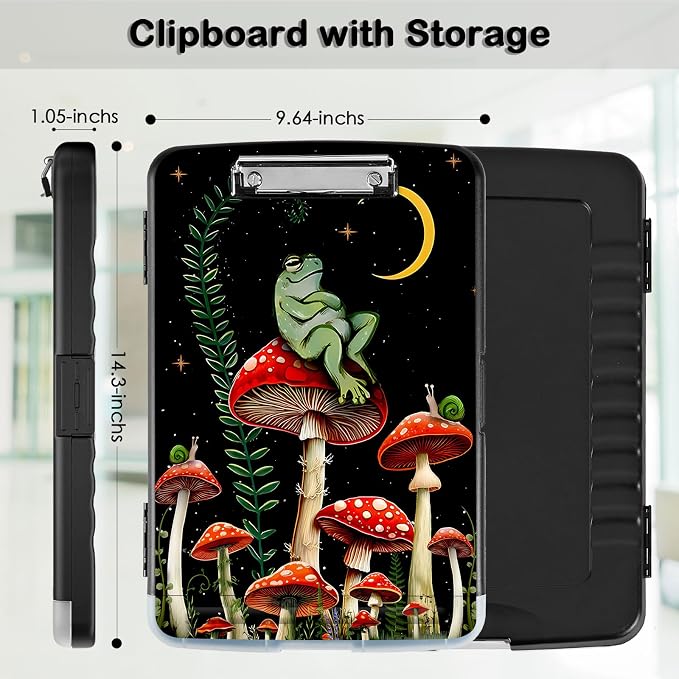 Clipboard with Storage, Office Supplies Nursing Clipboards Folder with Pen - Image 2