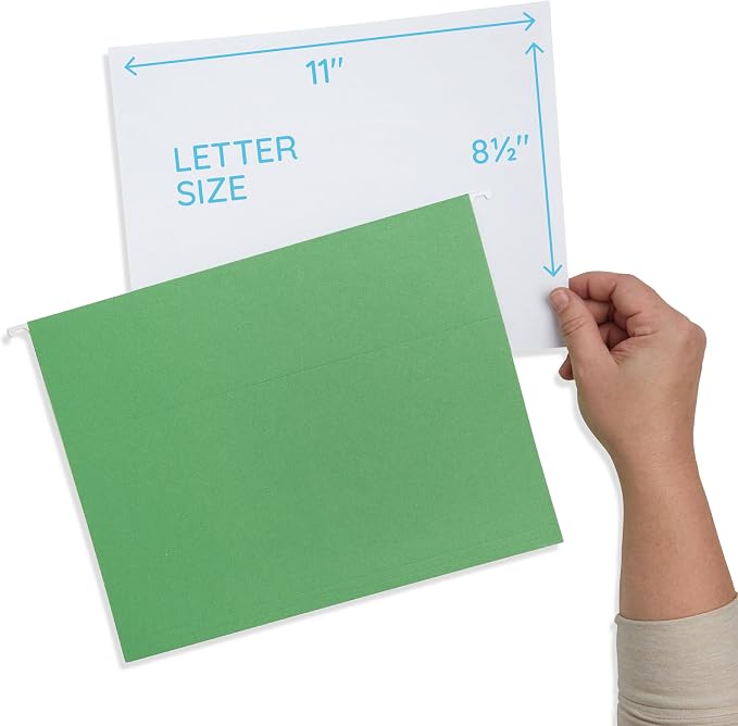 Blue Summit Supplies 25 Hanging File Folders, Letter Size - Image 3