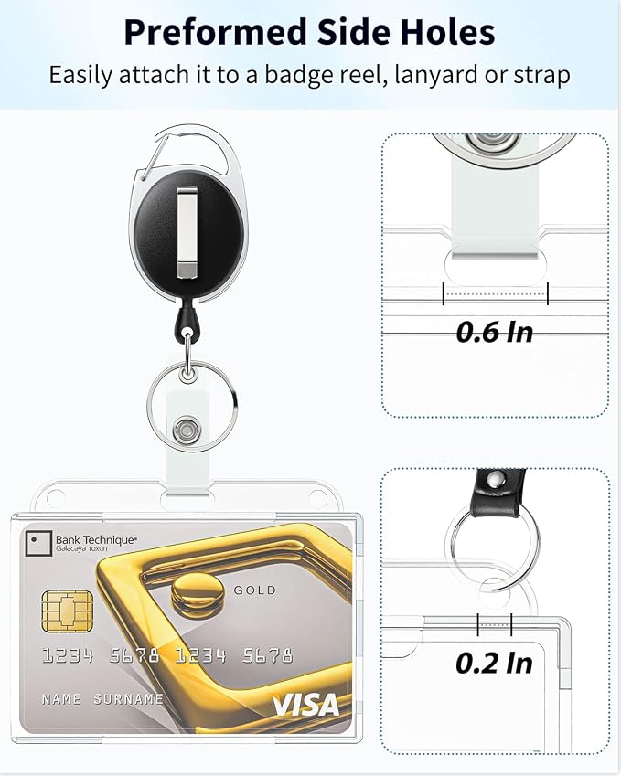Pawfly 10 Pack Horizontal 2-Card Badge Holder - Image 5