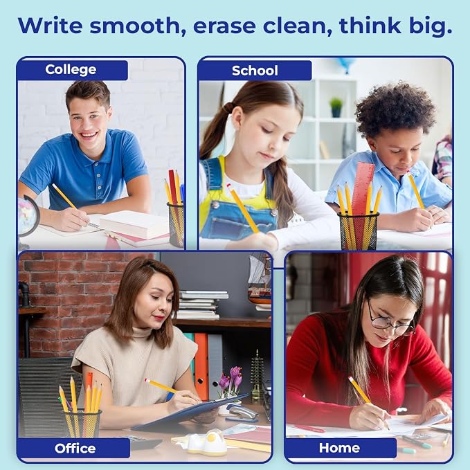 Rosmonde Pencils Bulk, 2500 Pack, Pencils Sets, Pre Sharpened #2, Easy Hold Grip - Image 4