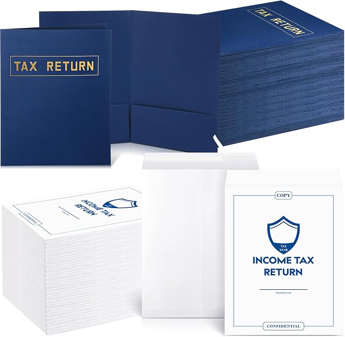 Kosiz 100 Pcs Tax Return Folders and Tax Return Envelopes Bulk 9 x 12 Inch 2 by Kosiz