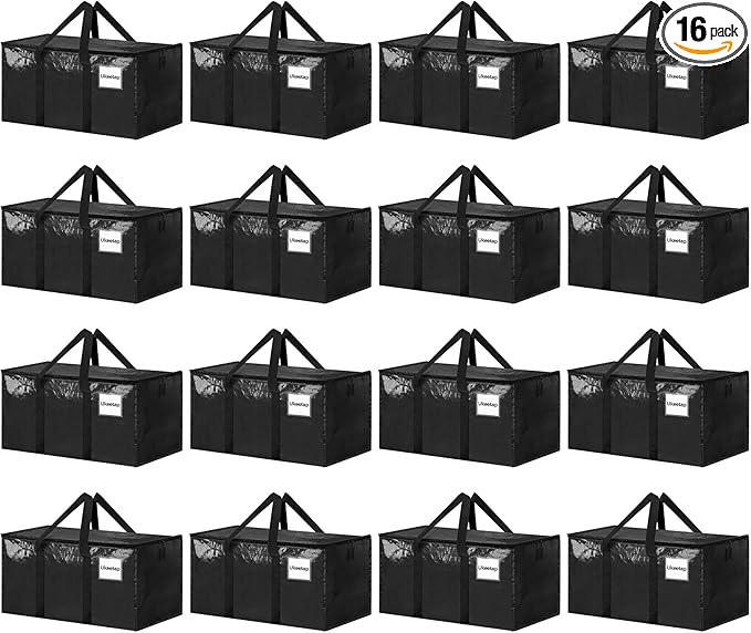16 Pack Extra Large Heavy Duty Moving Bags, Reinforced Handles & Heavy-Duty by ukeetap