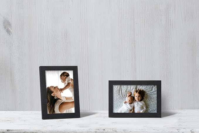 ELSKER&HOME 4x6 Picture Frame Black Set of 6 Glass | Multi Photo Frames Collage - Image 2