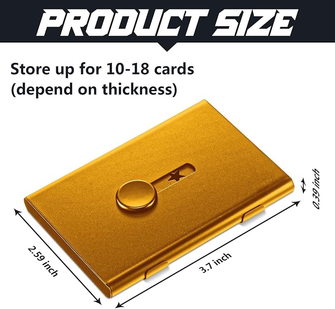 Tatuo 2 Pcs Business Card Holder Thumb Drive Black Gold Stainless Steel - Image 2
