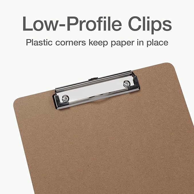 Oxford Brown Clipboards, Metal Clip - Image 4