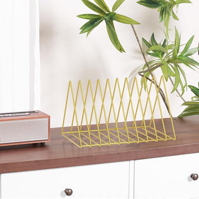 Urban Deco Triangle Desk Organizers Metal Wire Magazine Holder 10 Sections - Image 6