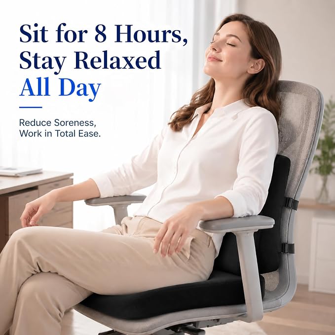 Ergonomic Seat Cushion & Lumbar Support Pillow - Image 6