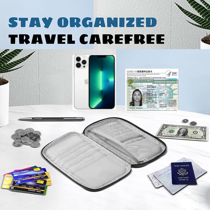 Amazing, RFID Family Passport Holder, Travel Wallet, Travel Document Organizer - Image 5