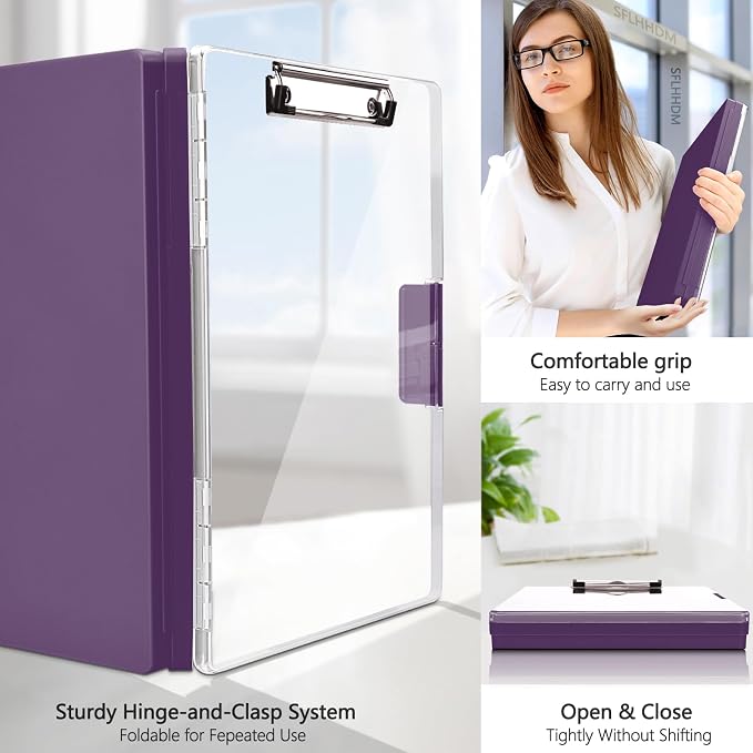 SFLHHDM Clipboard with Storage, Heavy Duty Clip Boards 8.5x11 with 2 Storage - Image 5