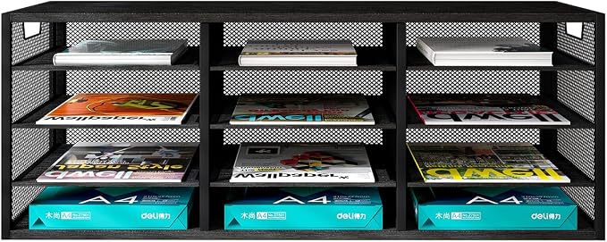 Mail Sorter Adjustable Countertop Heavy Duty Literature Organizer Student - Image 6