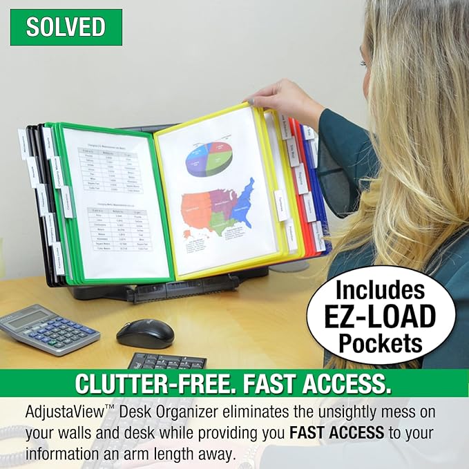 Ultimate Office AdjustaView 20-Pocket Desk Reference Organizer - Image 3