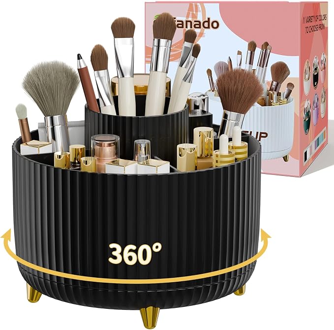 fanado 360° Rotate Makeup Brush Holder Organizer, Makeup Organizers Countertop by Unknown