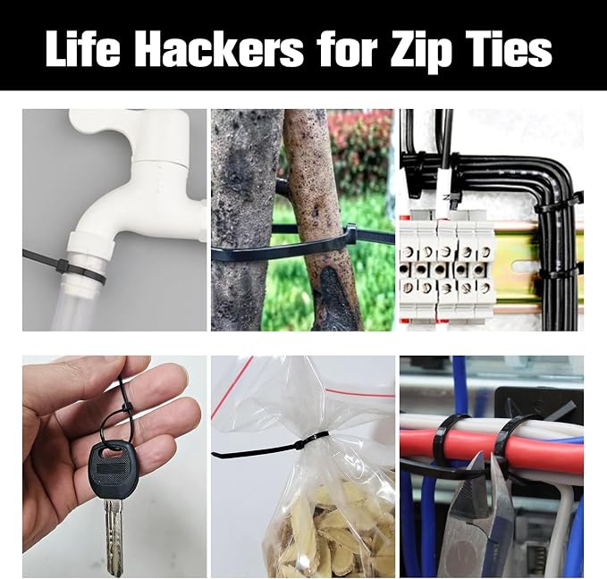 Zip Ties 4 inch, 1000 Pack Small Zip Ties, Self-Locking Nylon Cable Ties - Image 5