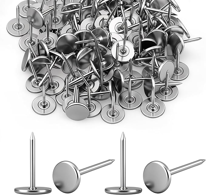 100 Pcs Extra Long Push Pins, Carpets & Wood Surfaces, Large Metal Tacks by Unknown