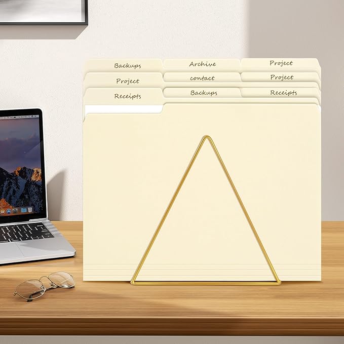 File Folders, 21 Pack Manilla Folders 8.5x11, 1/3 Cut Tabs Manila File Folders - Image 6