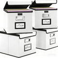 Portable Leather File Organizer Boxes by Huolewa