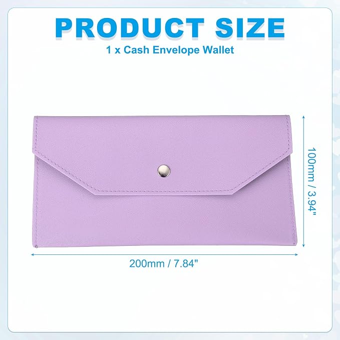 PATIKIL Cash Envelope Wallet, Budget Cash Holder Reusable Money Bag Pouch - Image 2