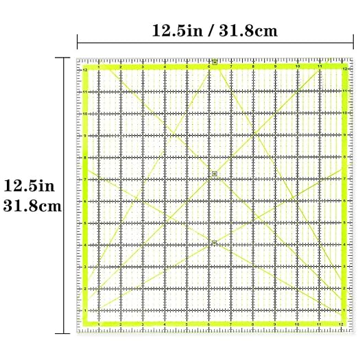 UOOU Quilting Ruler, Square Quilting Rulers Fabric Cutting Ruler Acrylic - Image 2