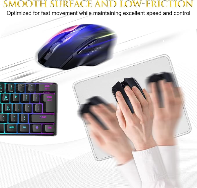JIKIOU 3 Pack Mouse Pad with Stitched Edge, Portable Size-10.2x8.3in Blank | - Image 6