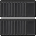 Uniclife 20 Pack Sliding ID Badge Holder Hard Black Vertical Plastic Card Case by UnicLife
