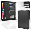 3-Ring Padfolio Portfolio Binder Organizer, PU Leather Folder Binder Business by Sbrinnaliao