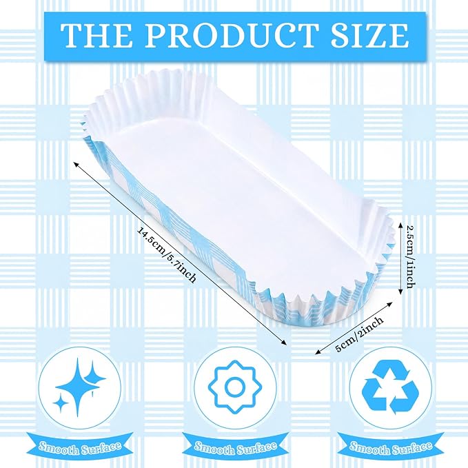 Yinkin 300 Pcs Paper Hot Dog Trays Valentine's Day 6 Inch Food Trays Concession - Image 2