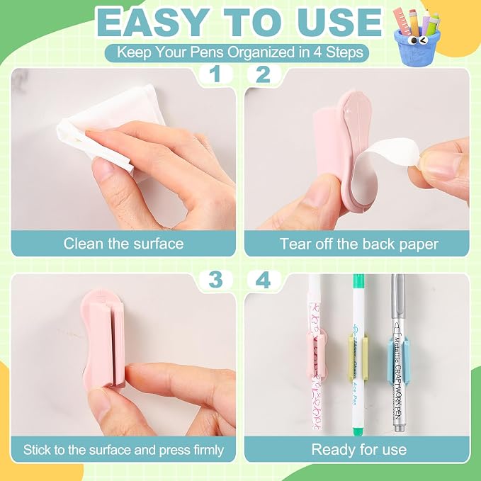 Sherr 48 Pack Adhesive Pencil Holders - Image 4