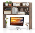 Tangkula Desktop Bookshelf for Computer Up to 32”, 37” Countertop Storage Hutch by TANGKULA