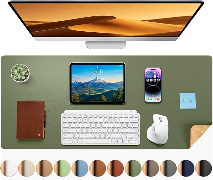 Aothia Dual-Sided Desk Mat by AothiaSimpleNaturalUnique