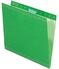 Pendaflex Reinforced Hanging File Folders, Letter Size, Bright Green, 1/5 Cut by TOPSProducts