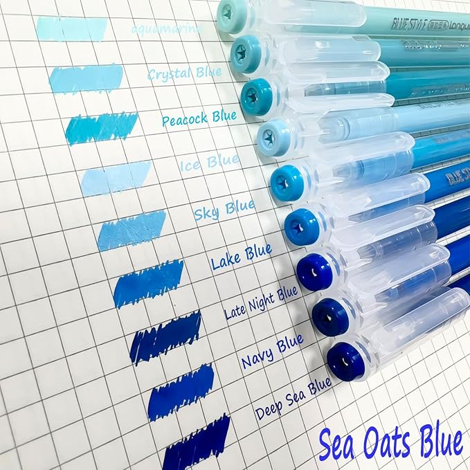 9 Colored Gel Pens Set, 0.6mm Fine Point - Image 2