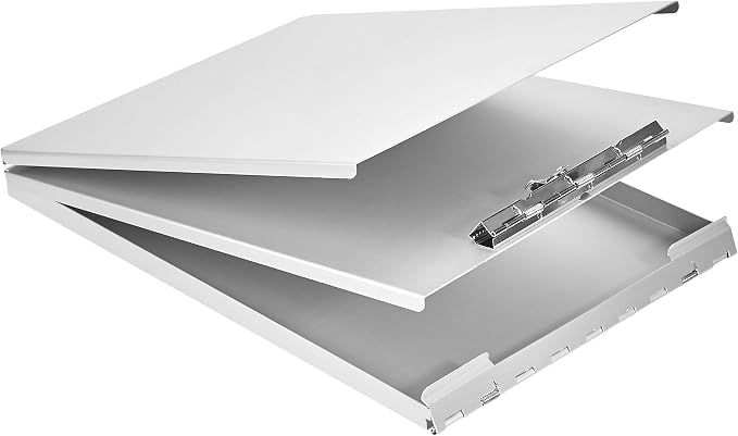 Amazon Basics Aluminum Form Holder Storage Clipboard, 12.5" x 9" Silver by AmazonBasics