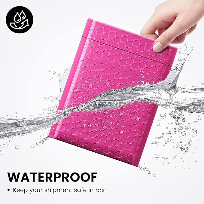 Fuxury Bubble Mailers 6x10" Pink Padded Envelopes 9600 Pack Bulk Strong - Image 6