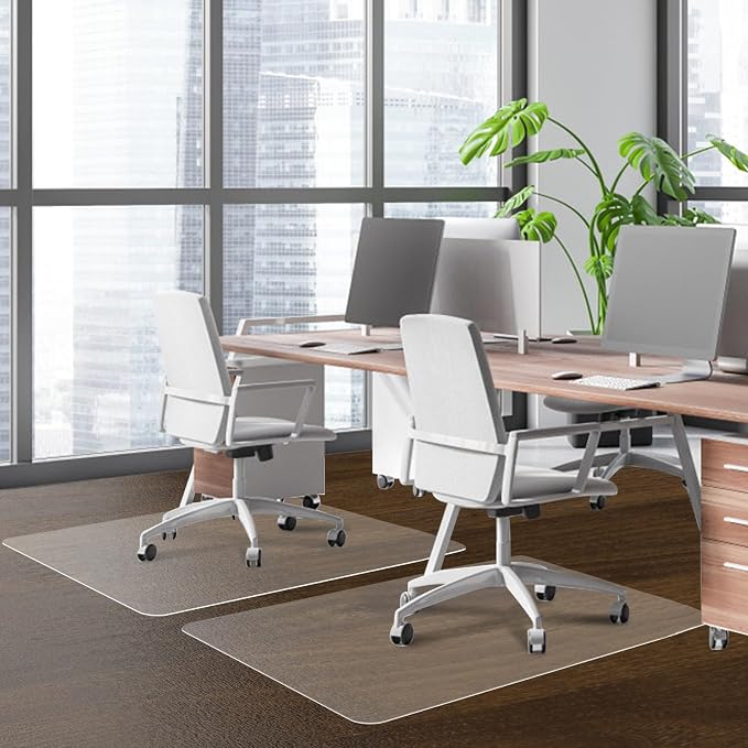 Office Chair Mat for Hardwood Floor, Anti-Slip Plastic Under Desk Computer Mats - Image 6