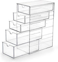 Hipiwe 5-Drawers Plastic Storage Organizer, Cosmetic Hair Tie Container by Hipiwe
