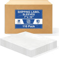 110 Pack Clear Shipping Label Sleeves, 7 x 10 Inch Self-Adhesive Packing Slip by Erthskda